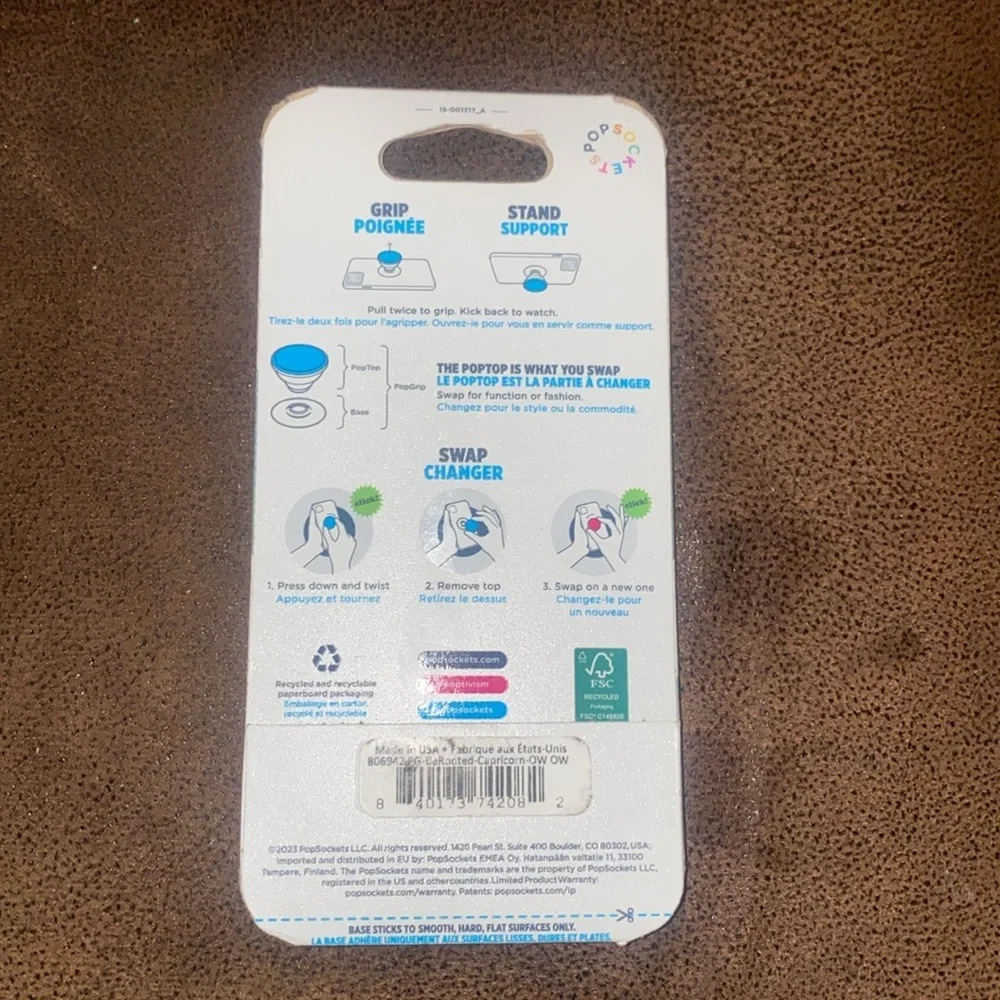 PopSockets x Be Rooted PopGrip Cell Phone Grip & Stand - Capricorn-NEW